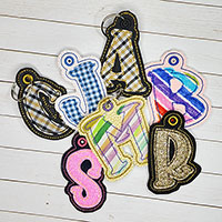 ITH Happy Font Key Fob Applique Design